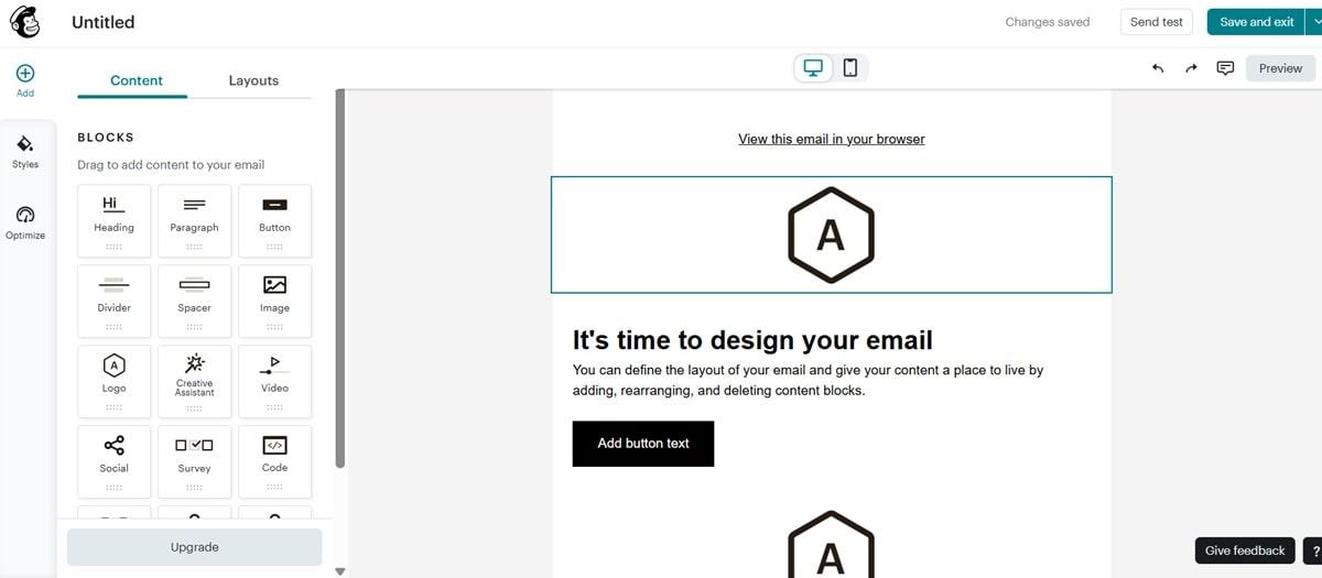 Mailchimp email marketing platform interface displaying customer journey automation tools and prebuilt templates for hotel guest engagement campaigns
